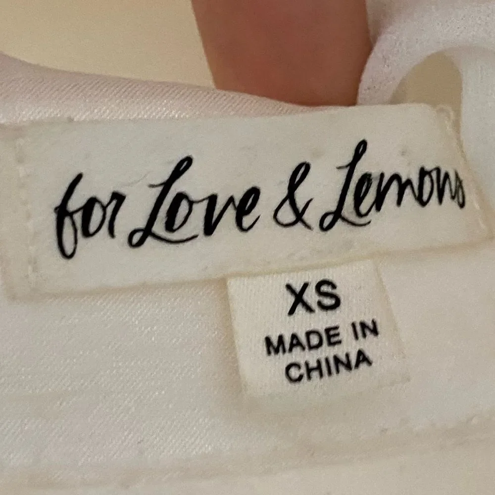 For Love & Lemons Clara Mini White Dress Size XS - Picture 9 of 10